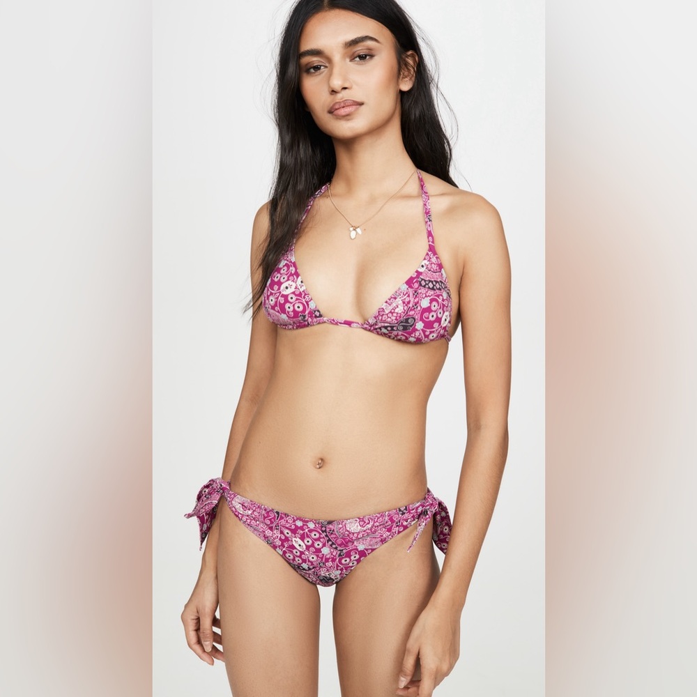 ISABEL MARANT SWIM: SHAYLA BIKINI TOP & SUKIE PRINTED LYCRA BIKINI BOTTOM